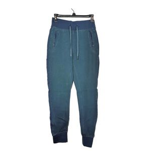 Lululemon Get Going Joggers Womens Sweatpants Submarine Teal Cotton Terry Size 2